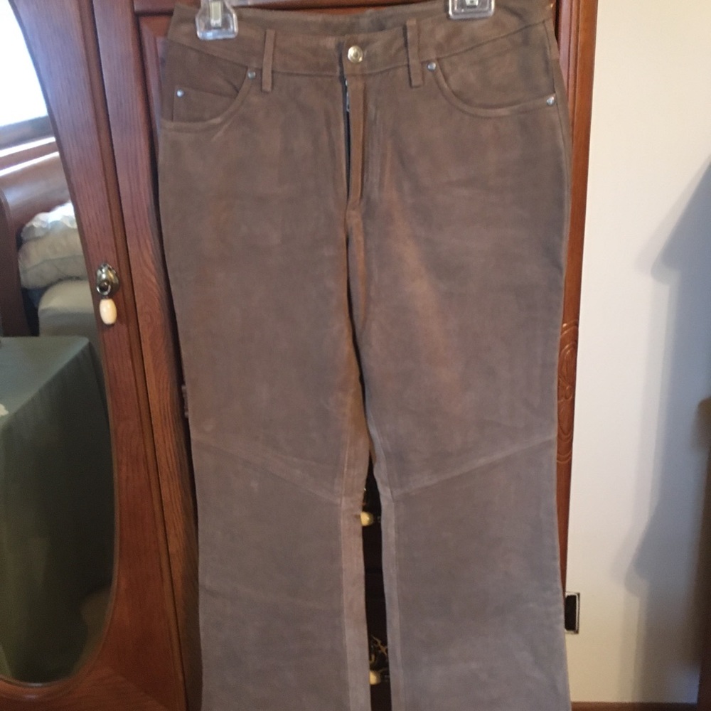 Harley Davidson suede biker pants.